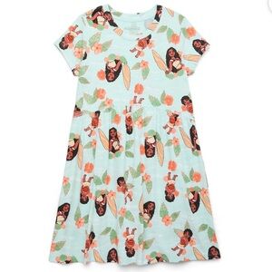Moana Printed Dress for Girls - Size 6
